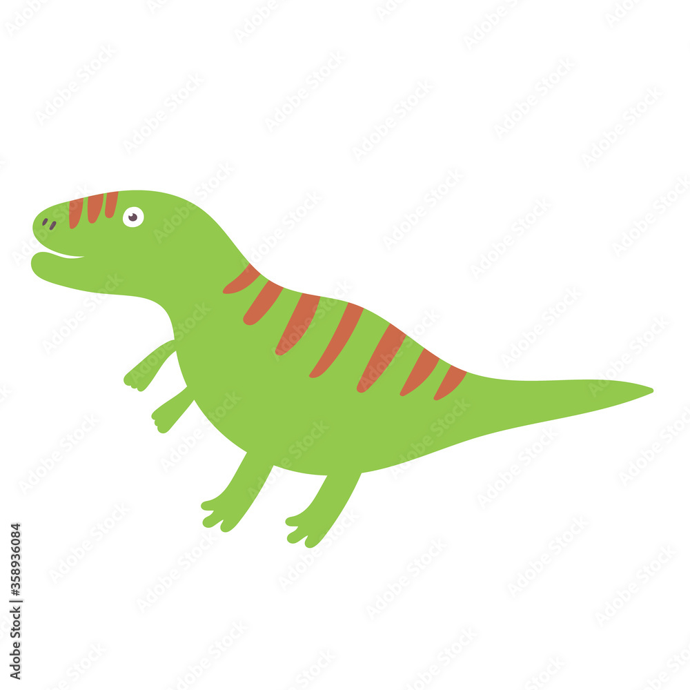 Obraz premium Cute Tyrannosaurus Dinosaur. Dinosaur Vector Character