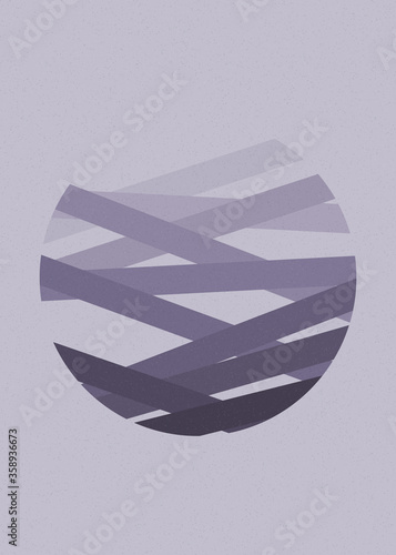 Crossing lines generativeart style colorful illustration