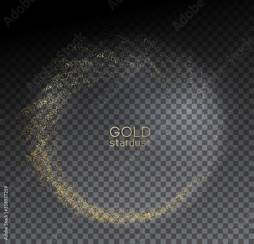Abstract shiny color gold explosion design element
