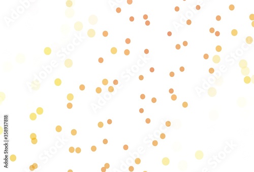 Light Orange vector background with xmas snowflakes.