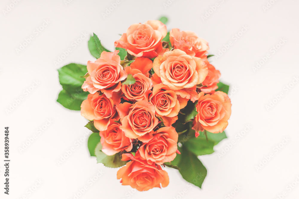A bouquet of orange roses
A bouquet of orange roses
