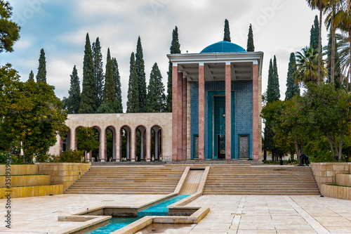 It's Saadi's mausoleum in Shiraz, Iran.