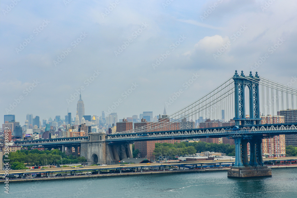 Manhattan Bridge and City Skyline