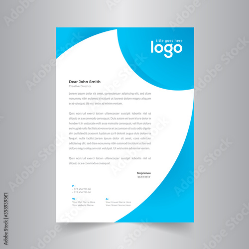 Abstract Business style letter head templates for your project design. 