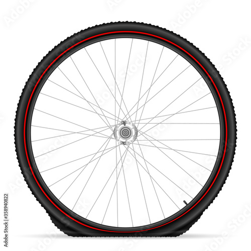 Flat bike tire