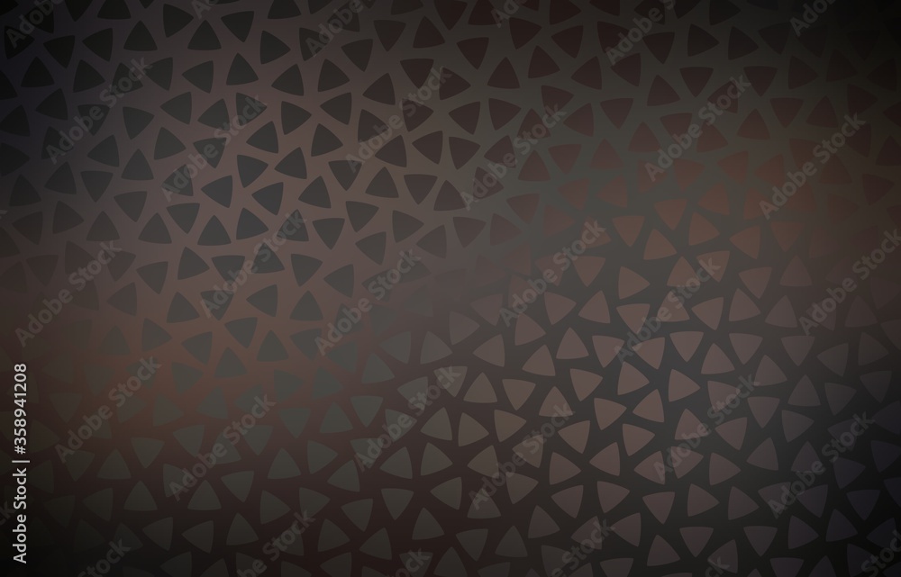 Dark brown empty wall decorated triangle tiles mosaic. Abstract textured background. Dark brown empty wall decorated triangle tiles mosaic. Abstract textured background.