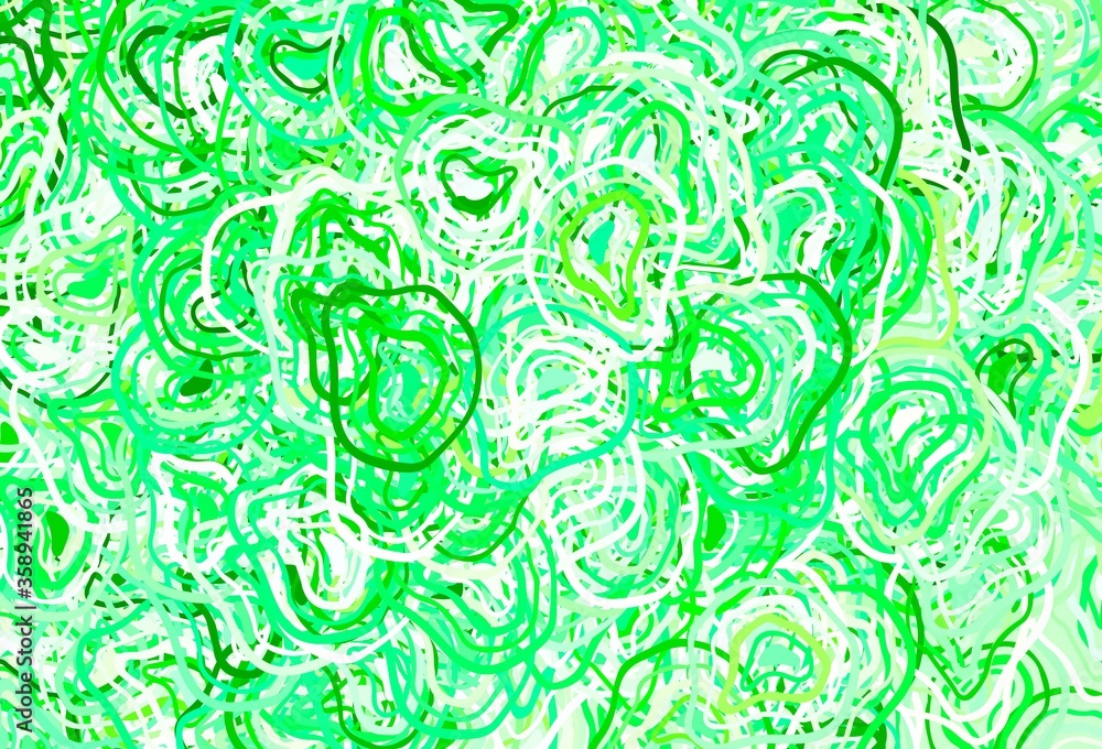 Fototapeta premium Light Green vector backdrop with memphis shapes.