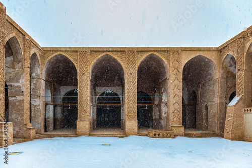 It's Jameh Mosque of Nain, the grand, congregational mosque of Nain city, Isfahan Province of Iran. photo