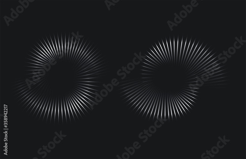 Spiral circular sound wave rhythm.