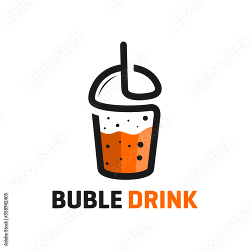 Bubble drink outline logo