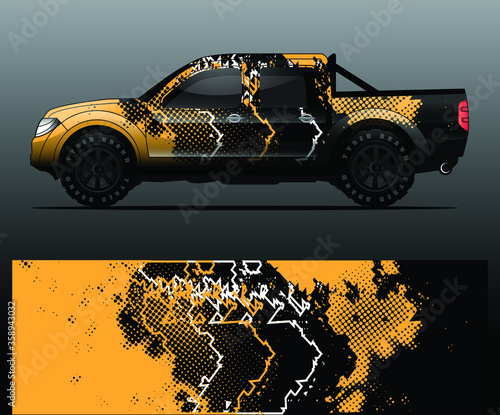 truck decal graphic wrap vector, abstract background