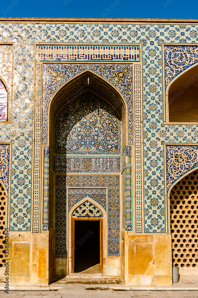 It's Ornaments of the Jameh Mosque of Isfahan, Iran. UNESCO World Heritage site