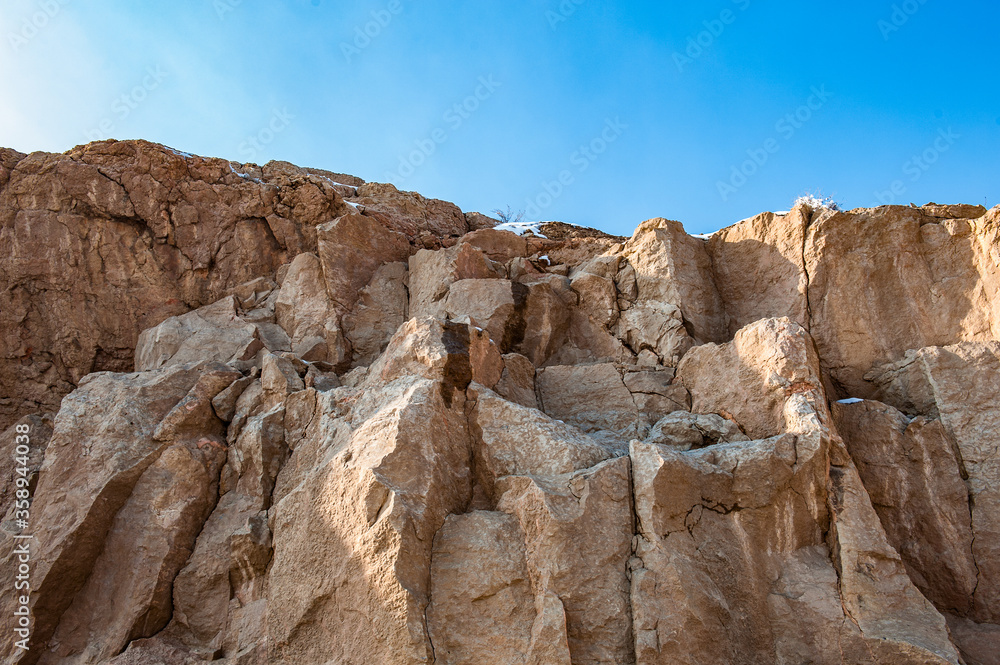 It's Rock in winter in Iran