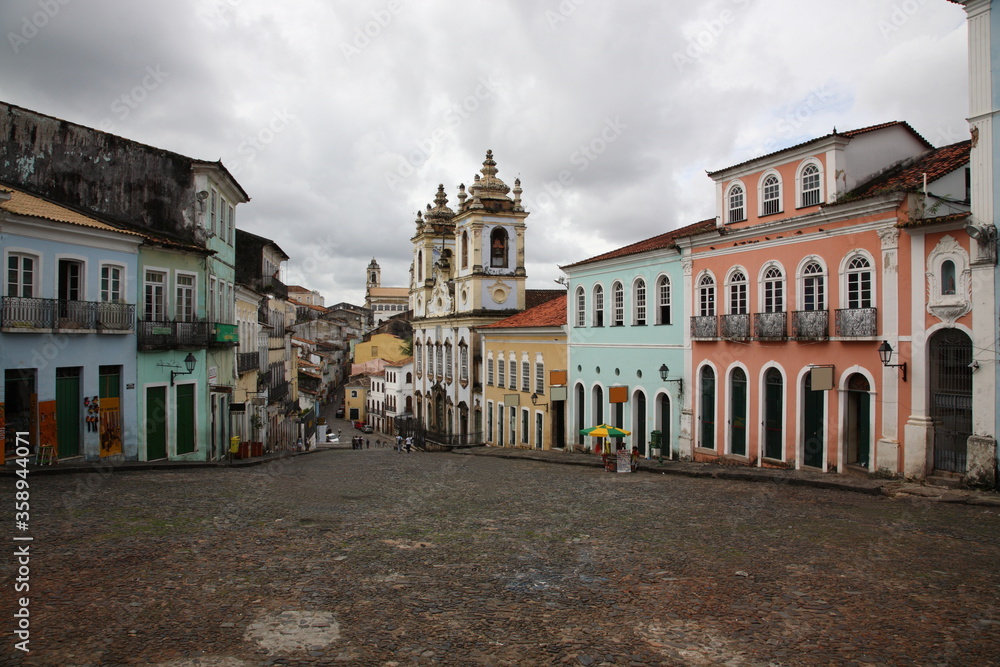 View of historical Pelourinho in Salvador, Bahia, Brazil. 