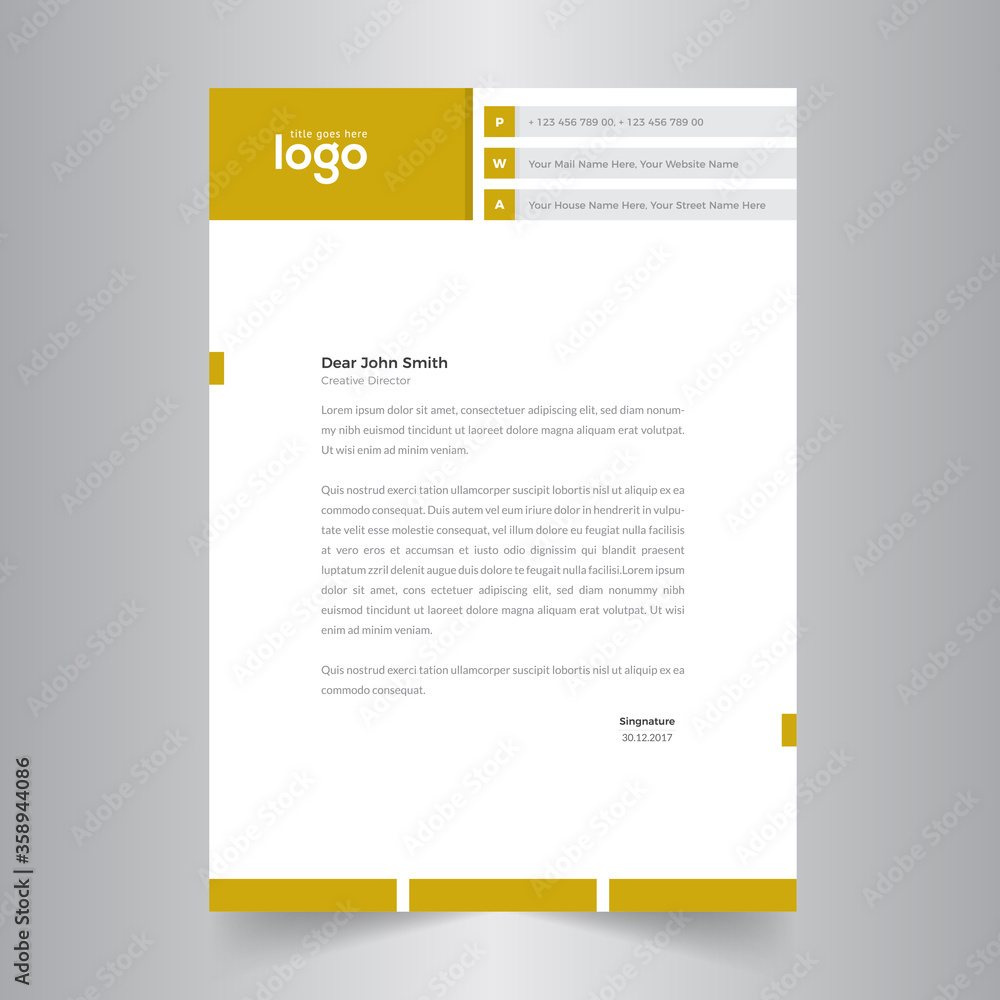 Abstract Business style letter head templates for your project design.	