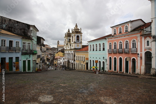View of historical Pelourinho in Salvador, Bahia, Brazil. 