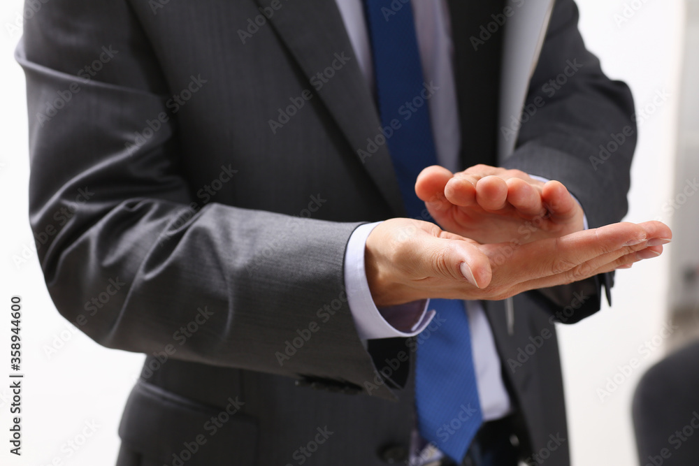 The businessman applauds at a seminar to the lecturer who has perfectly acted and has presented correctly desirable information for promotion of business of a certain direction of increase of sales