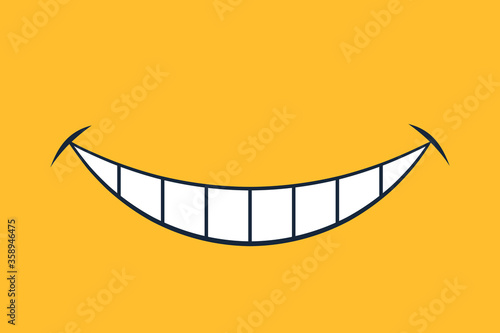 Broad smile print design for kids medical, face mask.