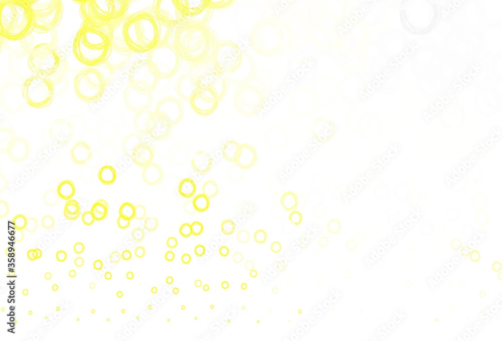 Light Yellow vector background with spots.