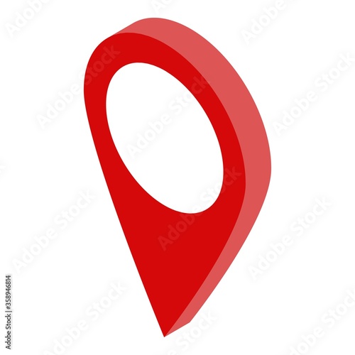 Realtor gps pin map icon. Isometric of realtor gps pin map vector icon for web design isolated on white background