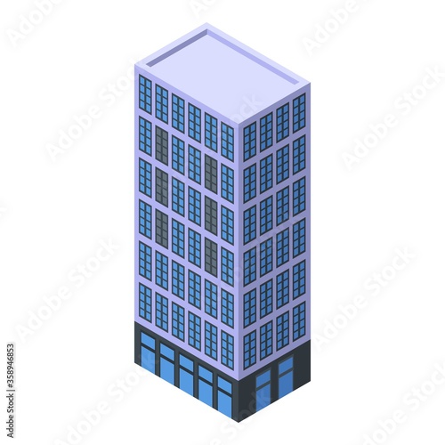 Realtor office building icon. Isometric of realtor office building vector icon for web design isolated on white background