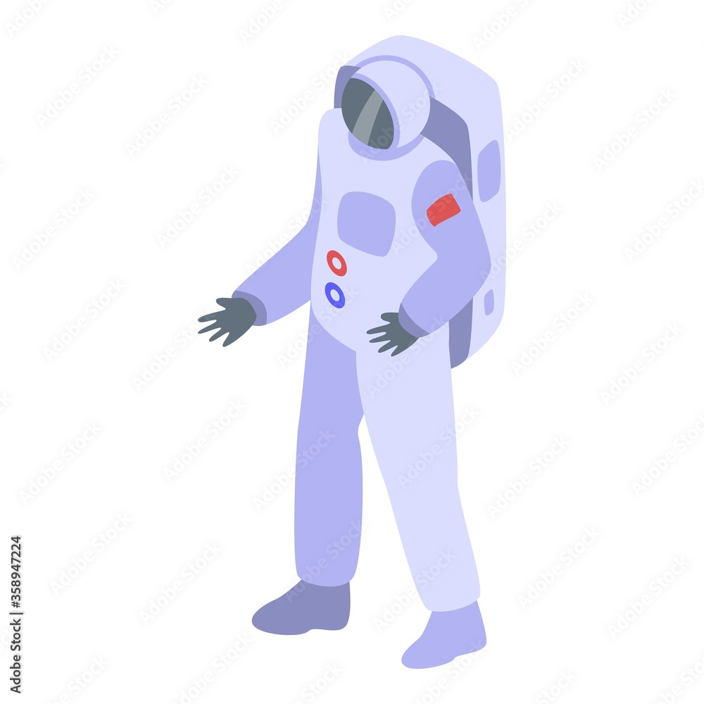 Astronaut equipment icon. Isometric of astronaut equipment vector icon for web design isolated on white background Astronaut equipment icon. Isometric of astronaut equipment vector icon for web design isolated on white background