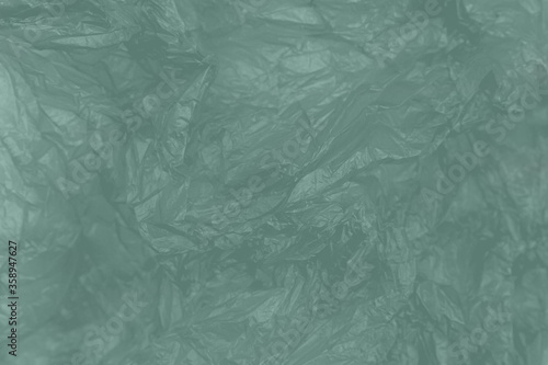 green plastic used bag texture