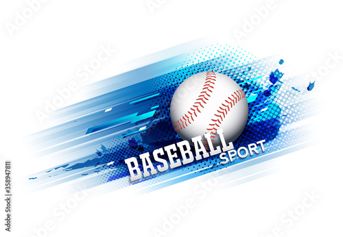 Baseball competition tournament template poster or banner vector design.