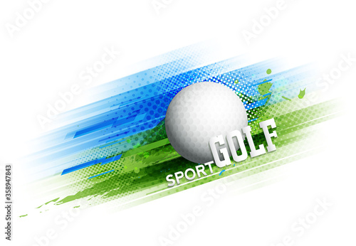 Golf competition tournament template poster or banner vector design.