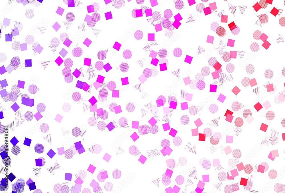 Light Purple, Pink vector texture with poly style with circles, cubes.