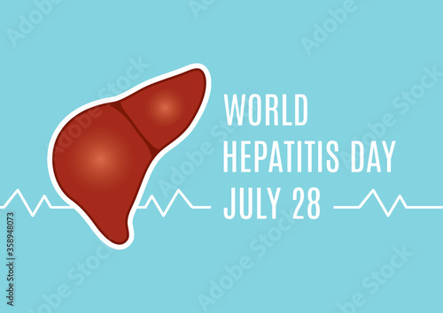 World Hepatitis Day vector. Liver icon vector. Hepatitis Day Poster, July 28. Important day