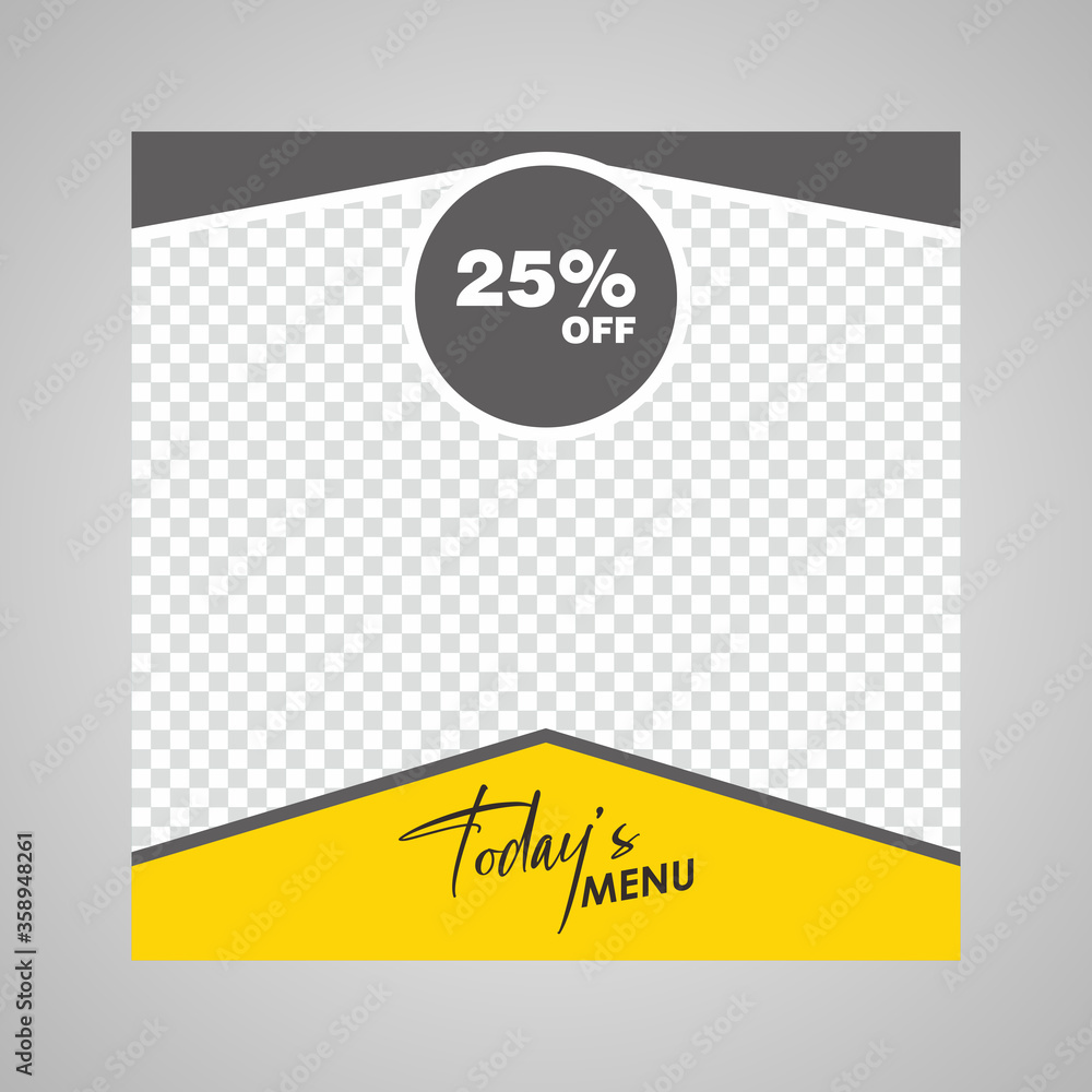 Vector illustration. Culinary social media post template. Vector illustration. Culinary social media post template.