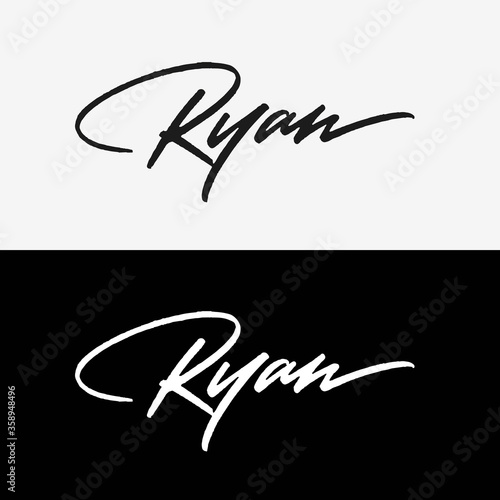 "Ryan" custom calligraphic inscription, perfect for using as a signature logo, tattoo etc. (ID: 358948496)