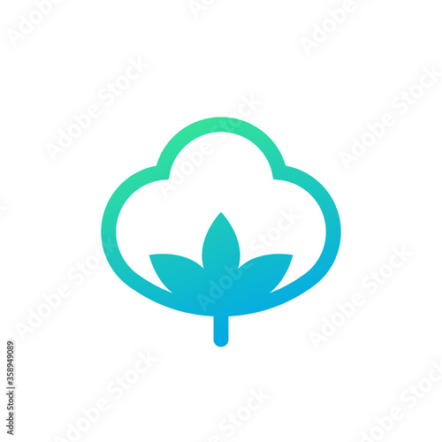 cotton icon or sign on white