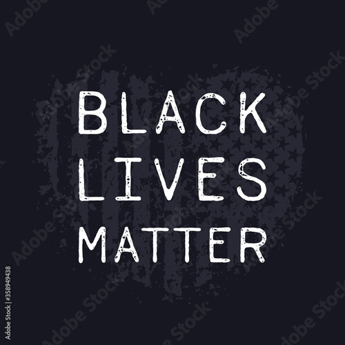 black lives matter poster, grunge heart with american flag