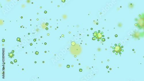 Flu Virus Infection Concept 2D Graphic Animation background