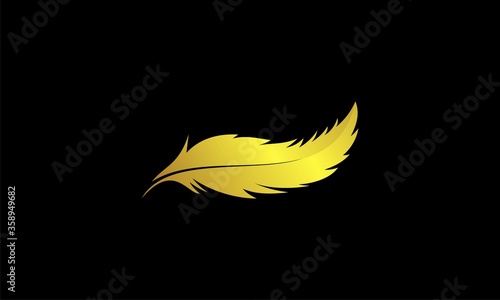 feathers, gold, f, f logo, initial, icon