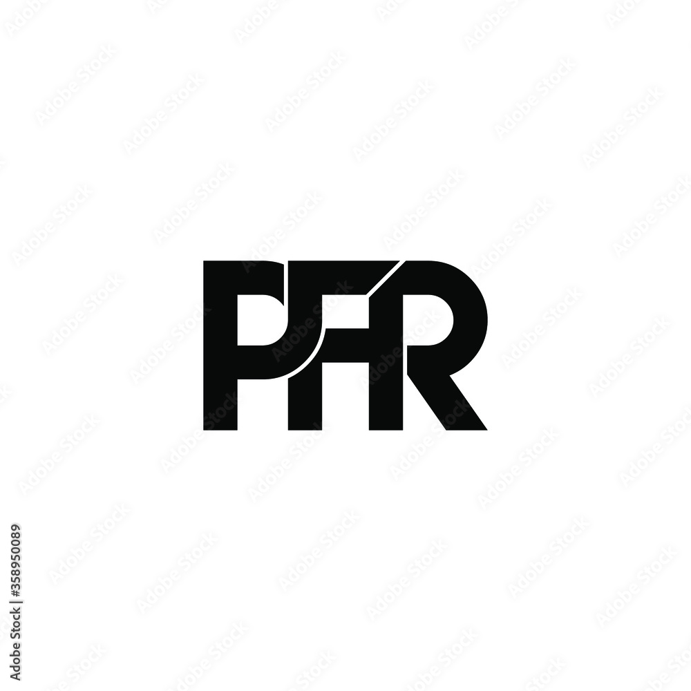 pfr letter original monogram logo design pfr letter original monogram logo design