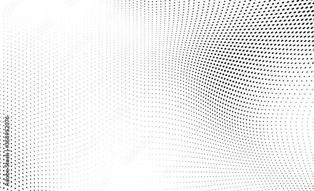Fototapeta Abstract halftone wave dotted background