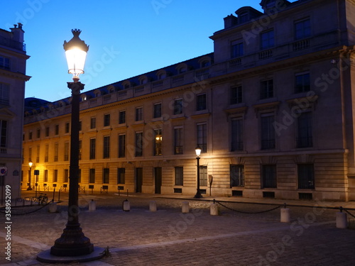 The wall of the Bourbon Palace (national Assembly) in Paris center.  photo