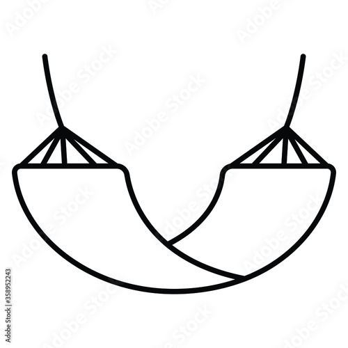 Summer hammock icon vector illustration