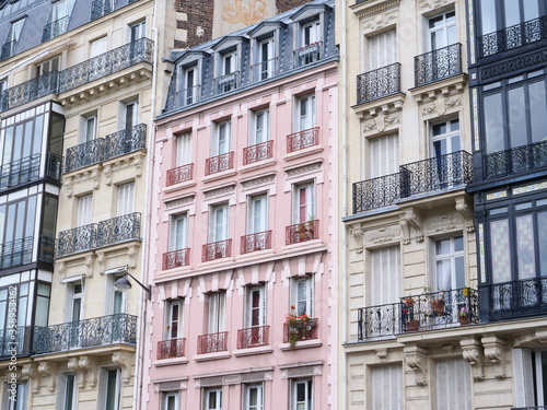 Some buildings in Paris center. june 2020