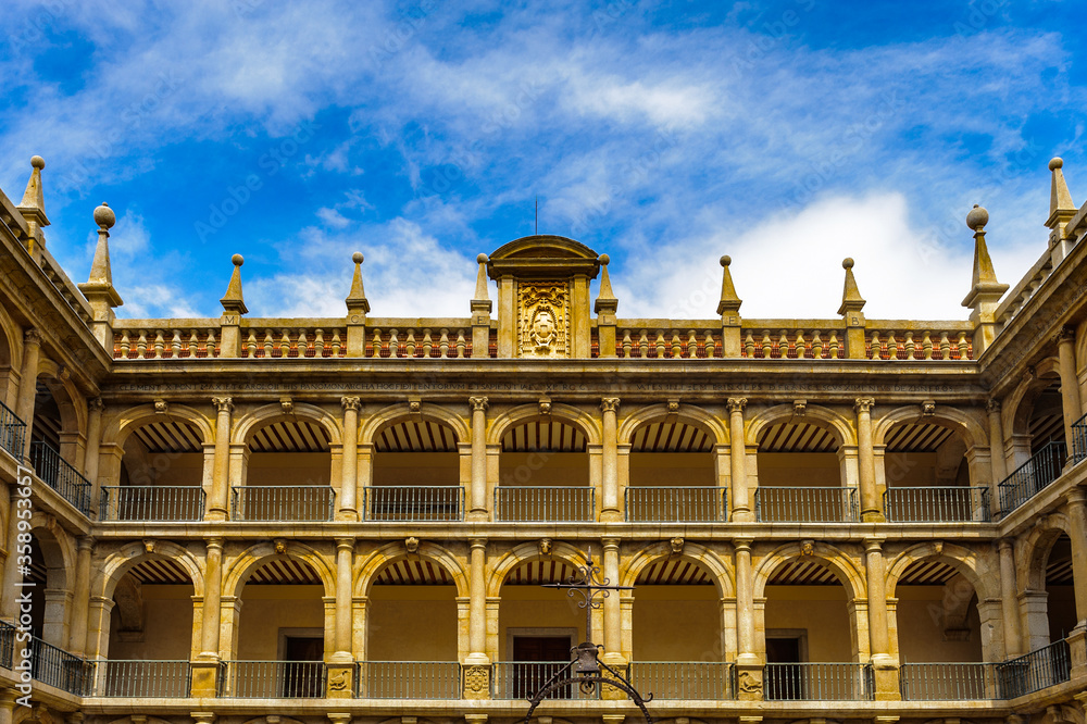 Naklejka premium It's University of Alcala, Spain. Especially renowned in the Spanish-speaking world for its annual presentation of the highly prestigious Cervantes Prize.