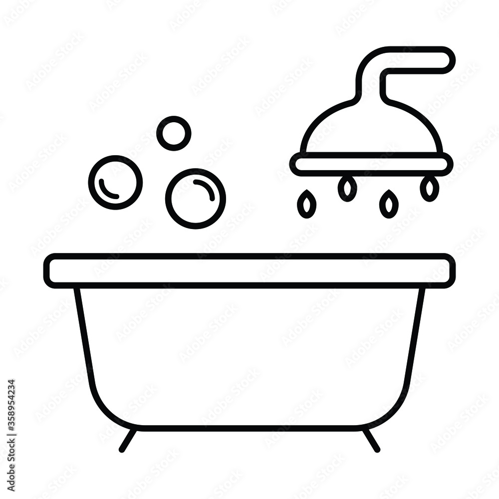 Bath tub icon vector illustration Bath tub icon vector illustration