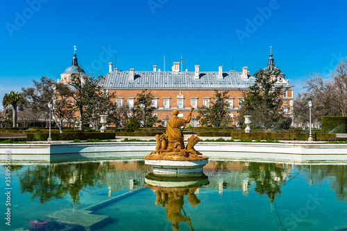 It's Fountain in front of the Palacio Real in Aranjuez, Spain