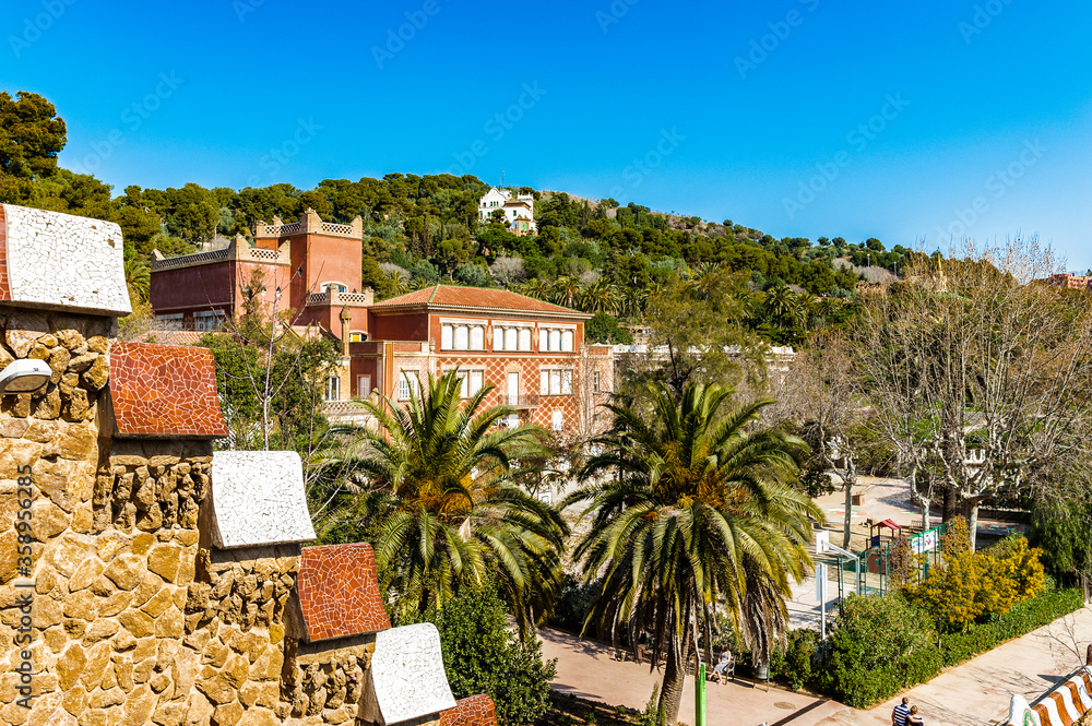 Obraz premium It's Park Guell, Barcelona, Spain