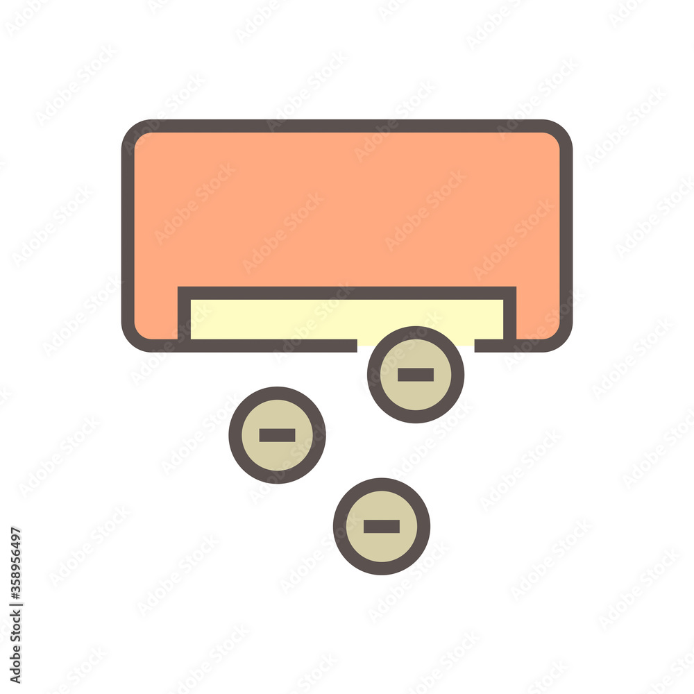 Air conditioner control vector icon design, editable stroke. Air conditioner control vector icon design, editable stroke.
