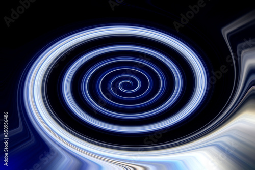 Strudel mit weißen und dunkelblauen Linien in Form einer Galaxie