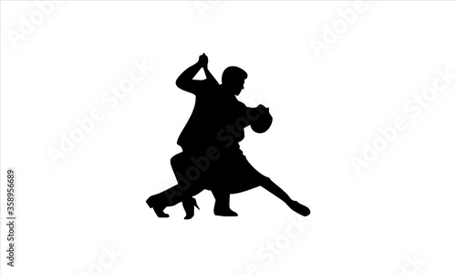 combination people and dance logo design