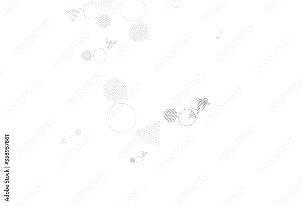 Light Gray vector background with polygonal style with circles.
